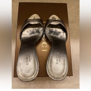 Authentic Gucci Shoes women sandal brown size